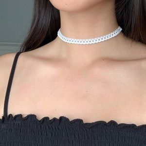white lace choker